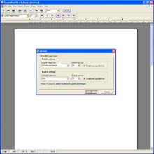 BanglaSoftware Group. BanglaWord  processor software screen grab: Advanced options, allow you to set default fonts and sizes as well as auto save function.